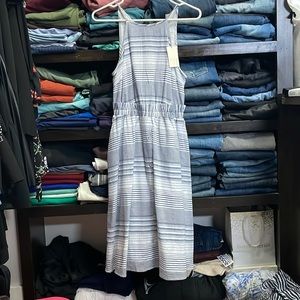 Blue and white striped A New Day Dress. Never worn. New with tags